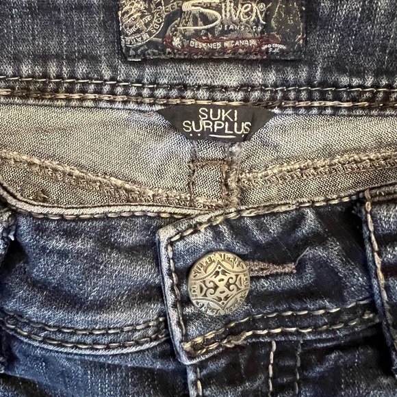 Silver Jeans Suki Surplus Western Glove Works Fancy Flare Jeans Sz W29 L32 EUC! - Picture 9 of 10